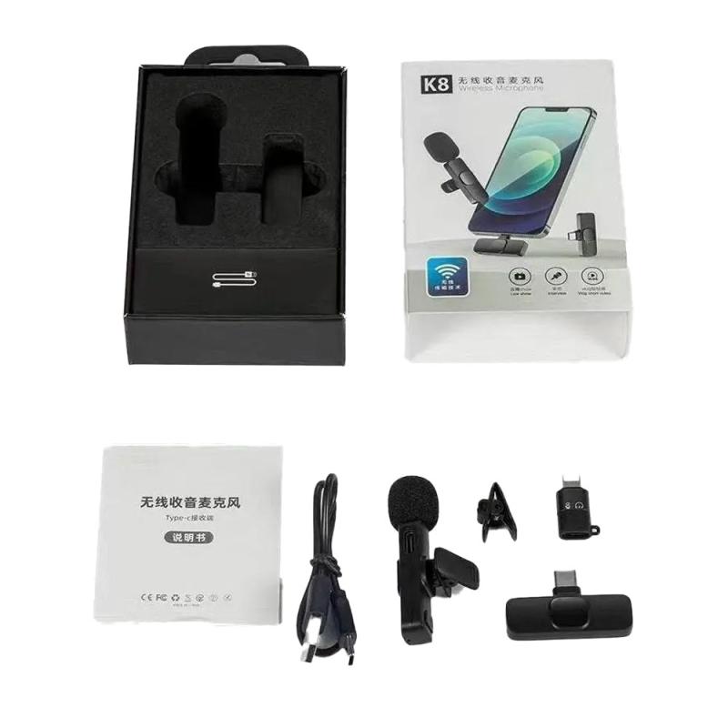 MICROPHONE SANS FIL TYPE-C USB -C K8