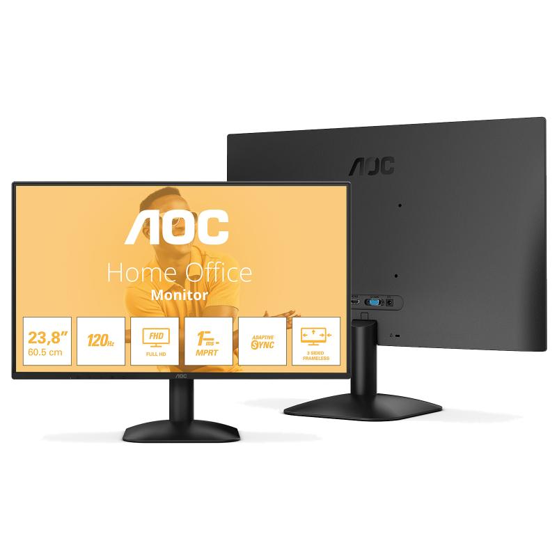 Ecran AOC 23.8" 24B31H Full HD 1080p - 1920 x 1080 pixels - 1 ms (MPRT) Dalle IPS - 120 Hz - HDMI