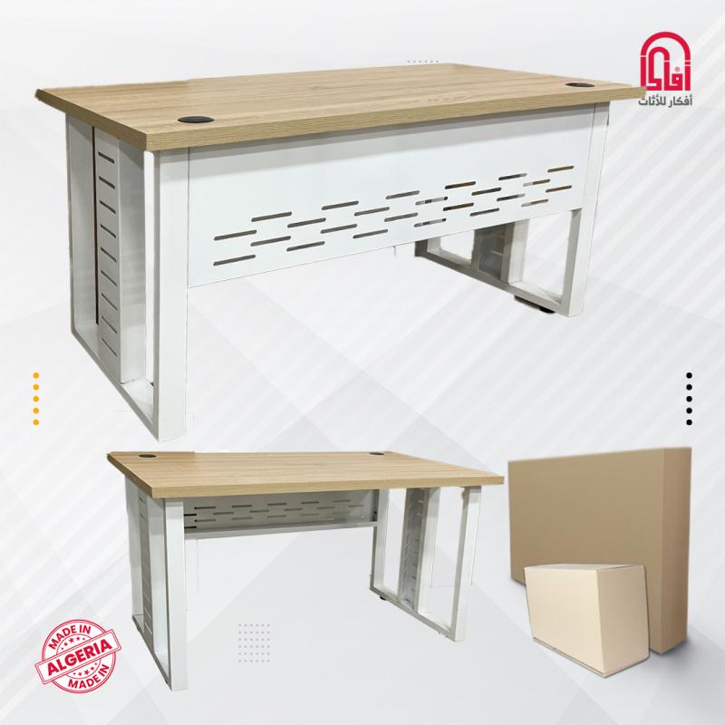 Bureau MDF IRON (L160/H75/P70cm) (D-sonoma P-Blanc)