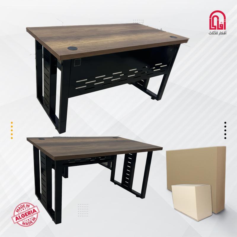 Bureau Melamine IRON (L120-H75-P60cm) (D-Barouk P-Noir)