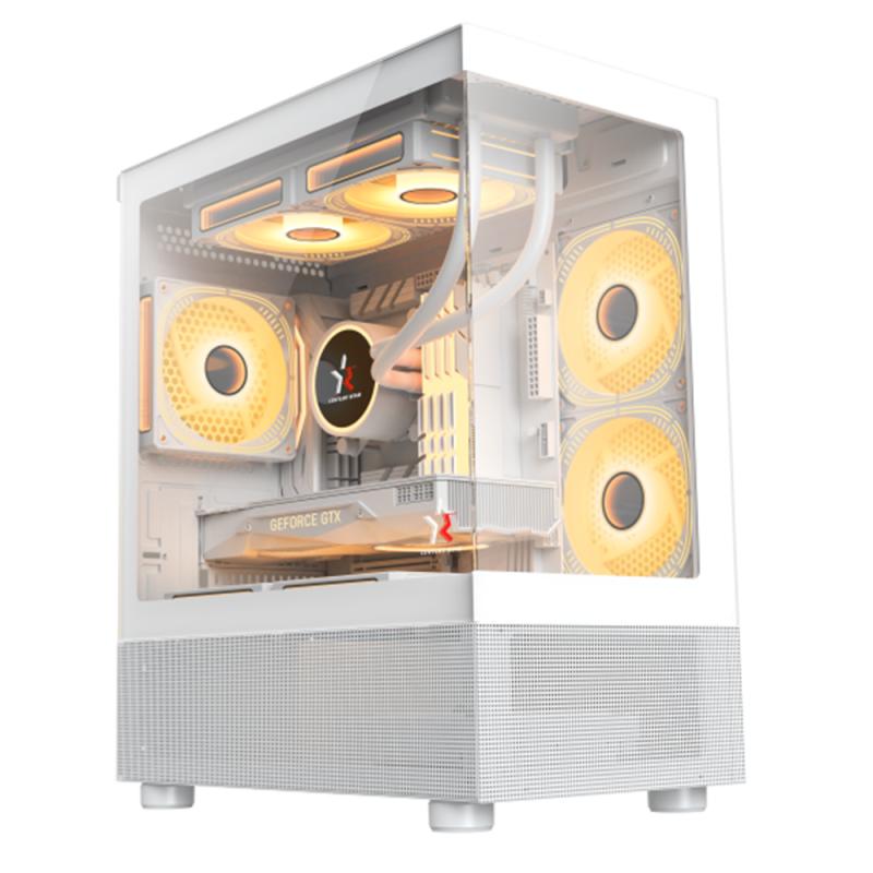 Boitier Gamer NOX PHANTOM full White plus 3Pcs Fans M42-12cm ARGB