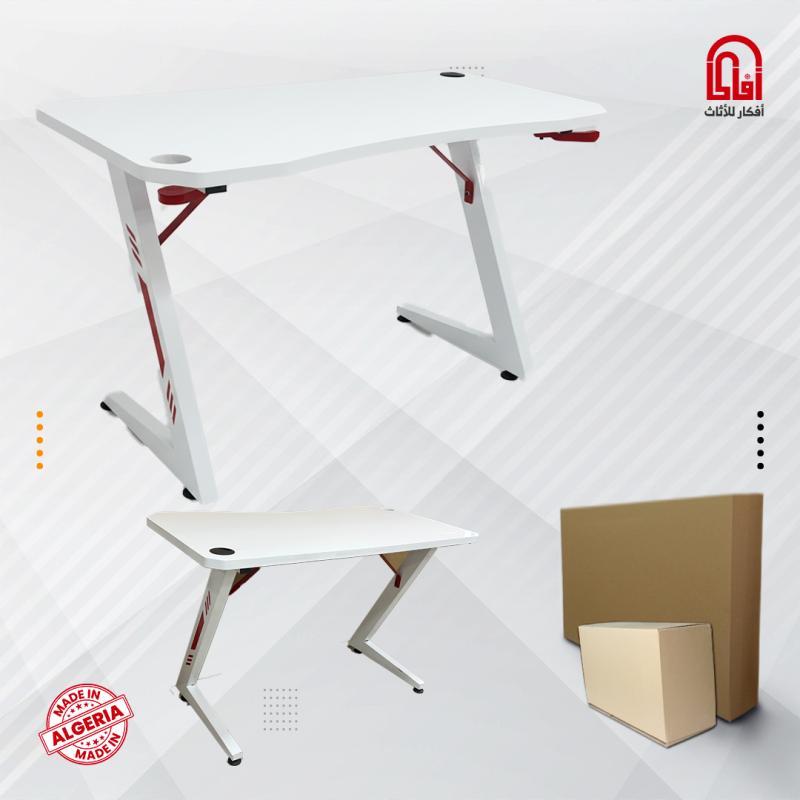 Bureau Gaming KIRO SIMPLE (MDF/MT) (L140/P63/H75) (Blanc-Blanc)