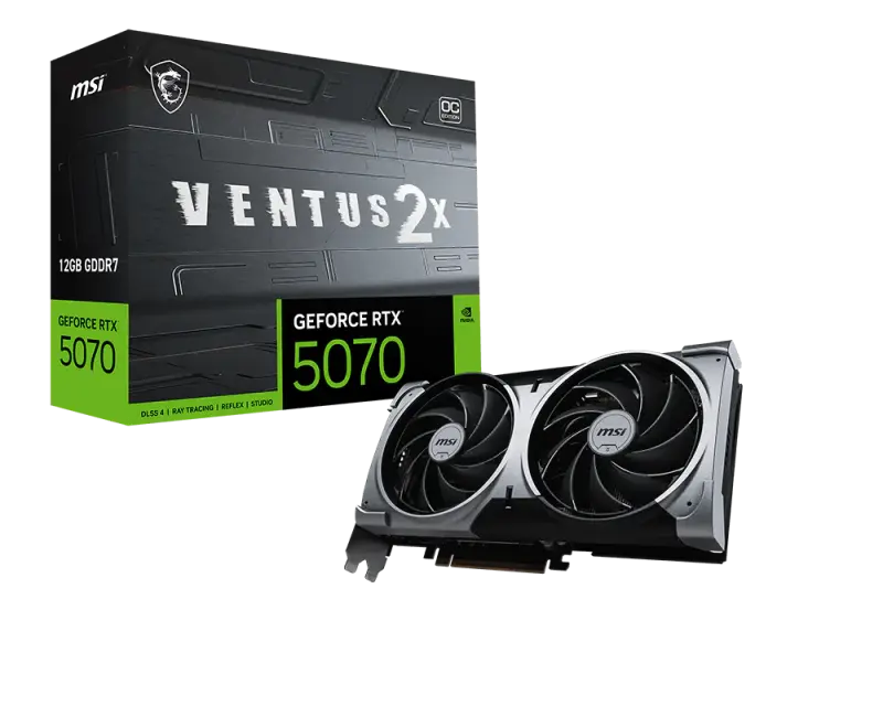 CARTE GRAPHIQUE MSI RTX5070 12G VENTUS X2 OC BLACK