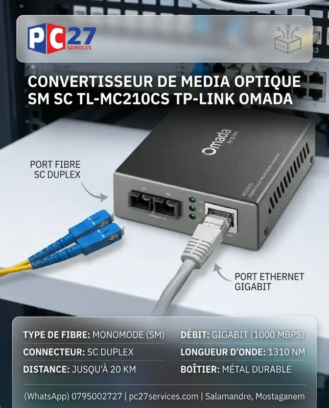 MC210CS | Convertisseur de média Gigabit Ethernet - Omada