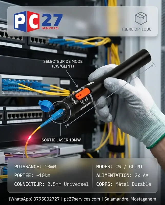 STYLO LASER 10MW LOCALISATEUR DE DEFAUTS FIBRE OPTIQUE