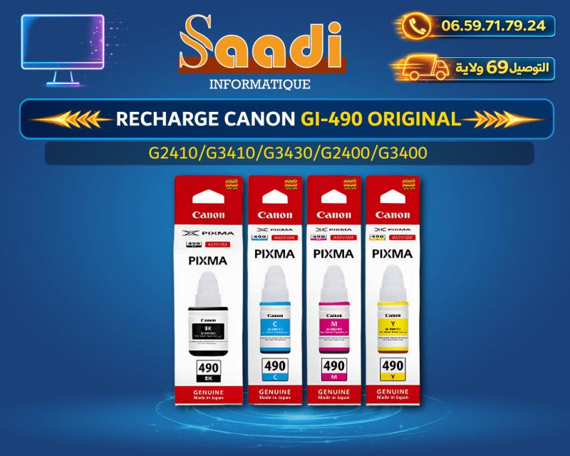 RECHARGE CANON GI-490/G490 ORIGINAL