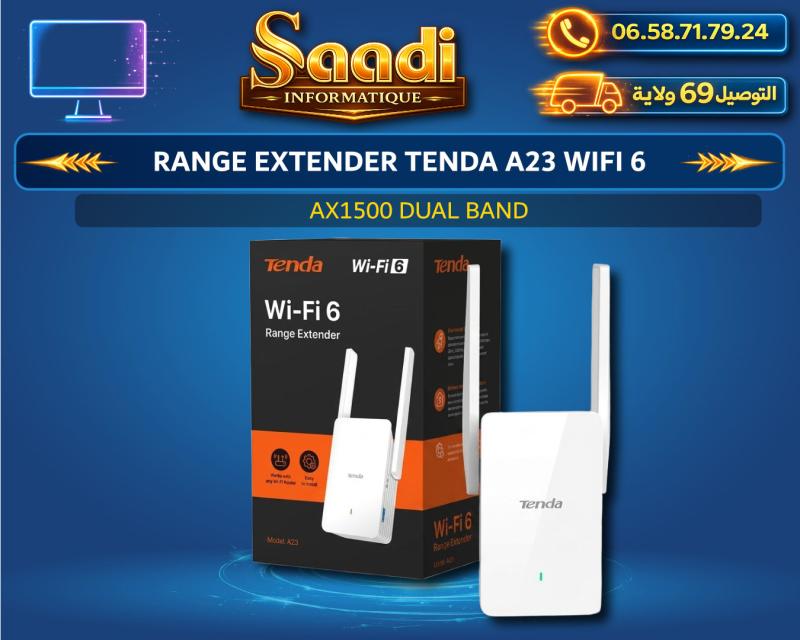 RANGE EXTENDER/REPETEUR TENDA A23 WIFI 6 AX1500