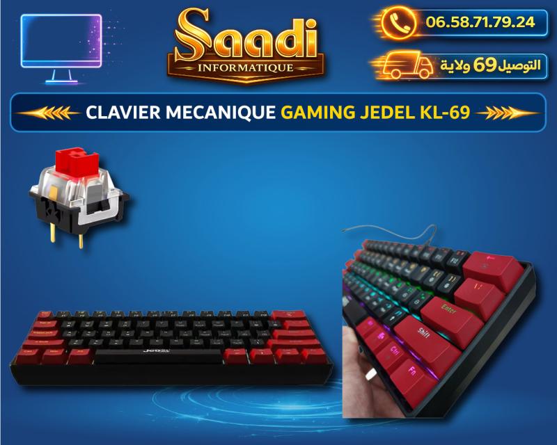 CLAVIER MECANIQUE GAMING JEDEL KL-69 RED SWITCH