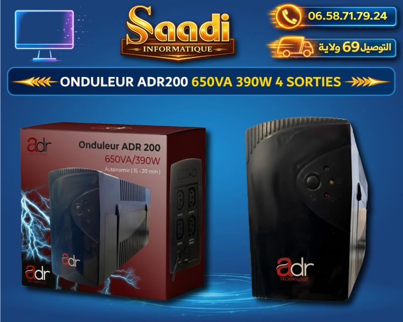 ONDULEUR ADR200 650VA 390W 4 SORTIES