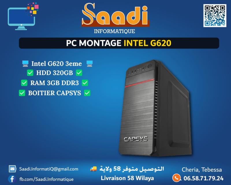 PC MONTAGE INTEL G620 3EME / RAM 3GB DDR3 / HDD 320GB