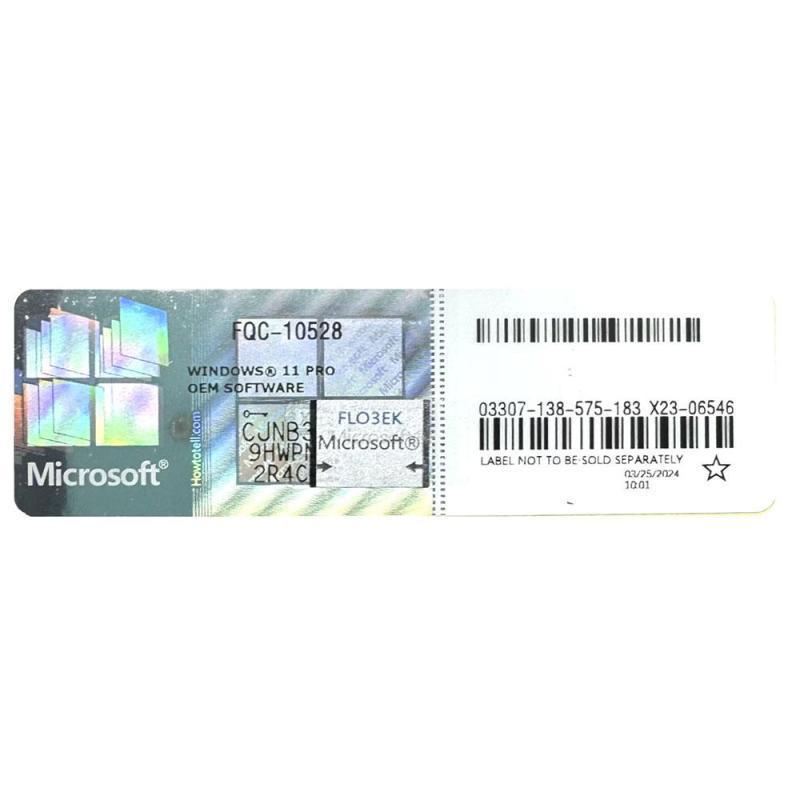 Licence Windows11 Professional 32/64Bits Confirmed