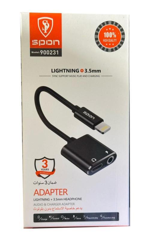 Adaptateur Audio 2 en 1 lightning Iphone vers AUX Jack 3.5mm et lightning